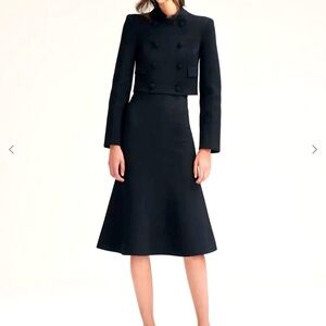 SCANLAN THEODORE Crepe Knit Soft Hem Midi Skirt in Black XS - NEW WITH TAGS